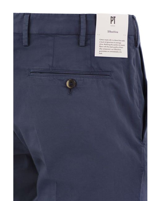PT Torino Blue Skinny Trousers for men