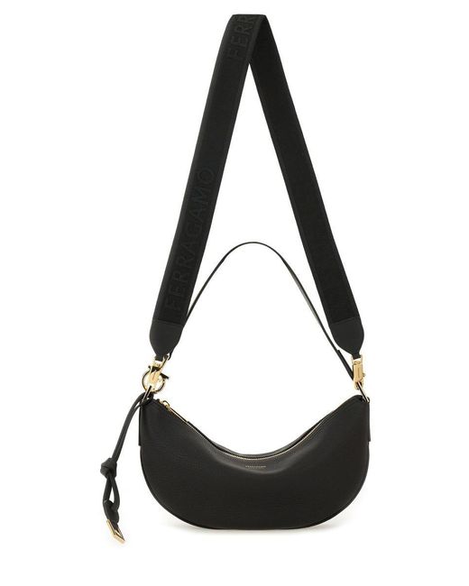 Ferragamo Black S Hobo Bag