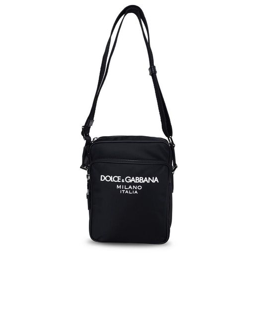 Dolce & Gabbana Black Messenger Bag With Logo for men
