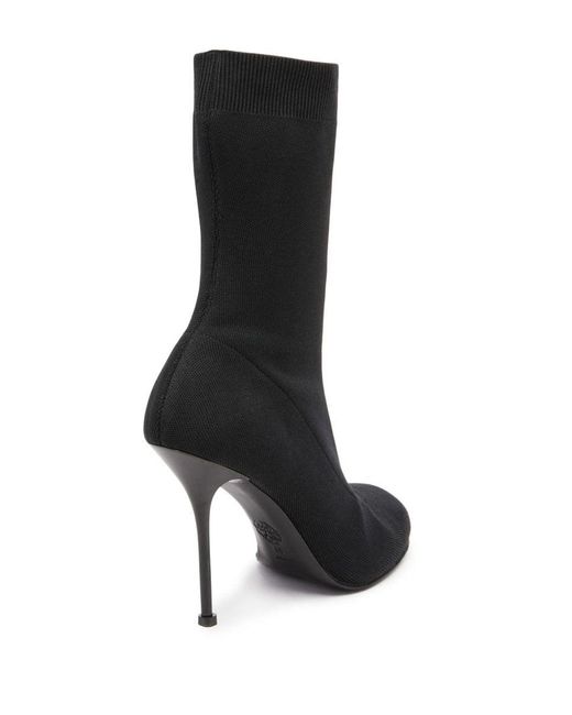 Alexander McQueen Black Sock Stiletto Boots