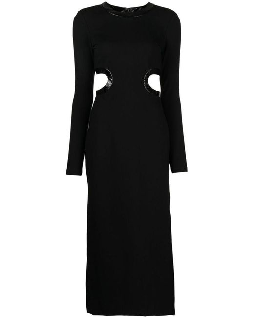 Staud Black Long Sleeve Dolce Dress