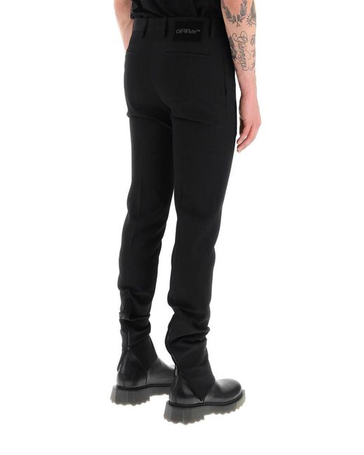 Off-White c/o Virgil Abloh Black Slim Tailored Pants With Zippered Ankle for men