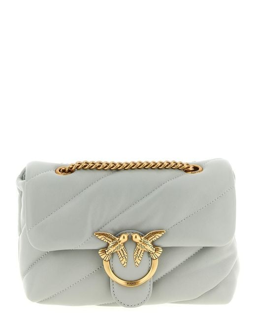 Pinko Gray 'Mini Love Puff' Crossbody Bag