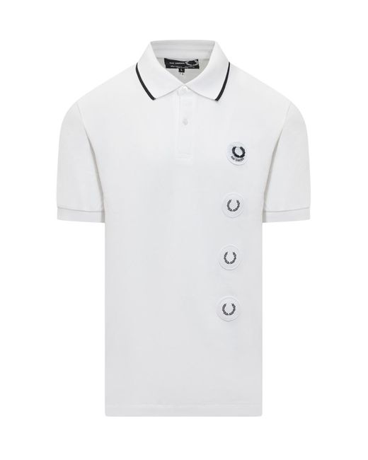 Fred Perry White Fred Perry Raf Simons Polo Shirt With Logo for men