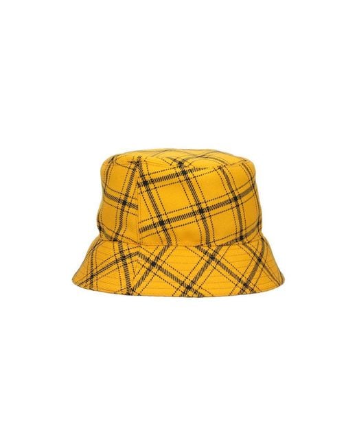 Marni Yellow Tartan Bucket Hat for men