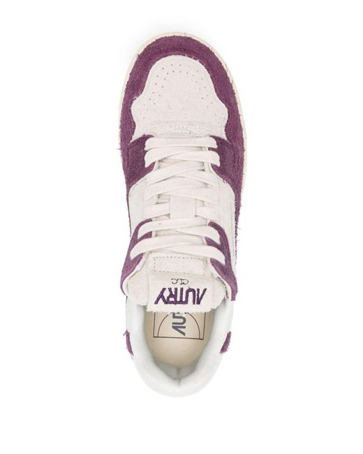 Autry Pink Sneakers With Textured Upper And Sole