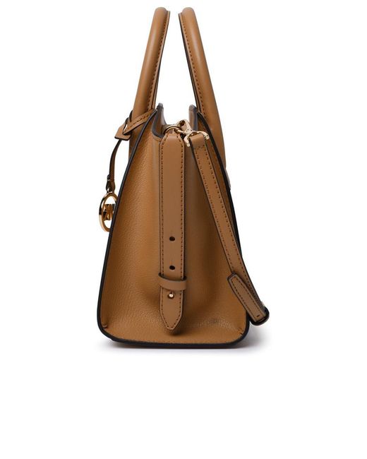 Michael Kors Brown Pale Peanut 'avril' Small Leather Bag