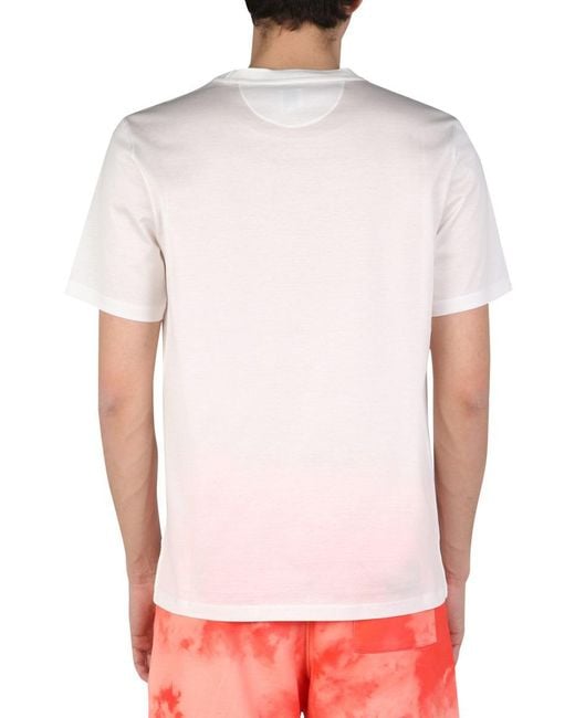 Paul Smith Stripes Logo Pocket T-Shirt in White for Men | Lyst