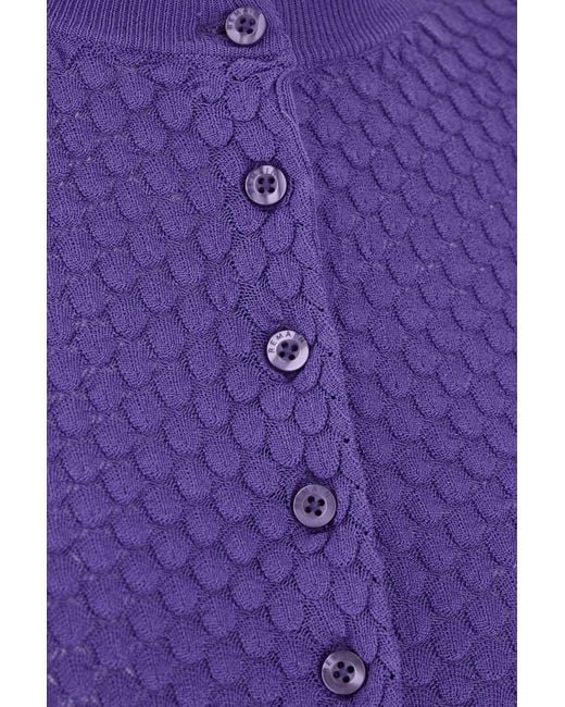 REMAIN Birger Christensen Purple Viscose Blend Cardigan