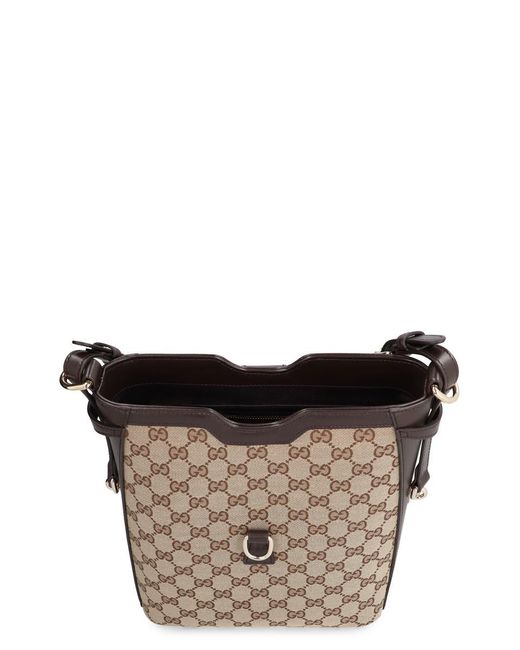 Gucci Brown Canvas Bucket Bag