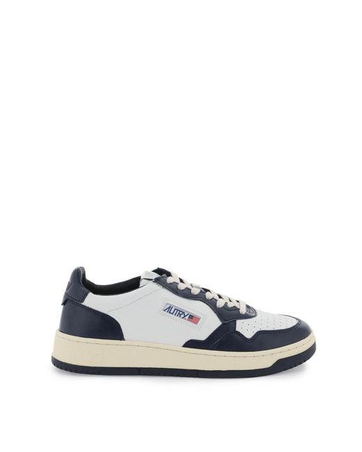 Autry Blue Leather Medalist Low Sneakers for men