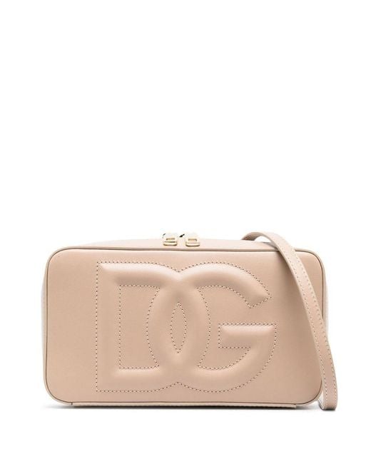 Dolce & Gabbana Natural Small Dg Logo Camera Bag