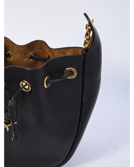 Saint Laurent Black Supple Bucket Bag