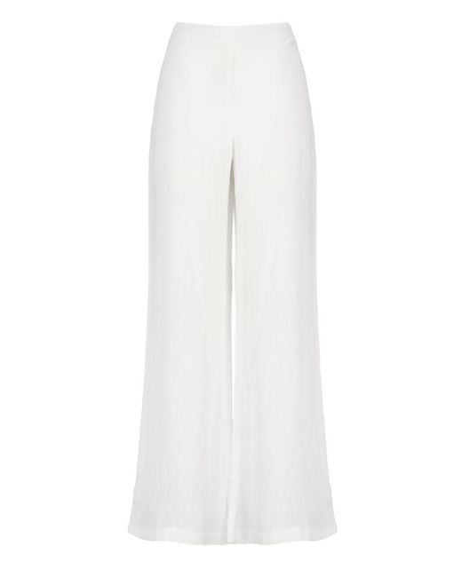 120% Lino White Trousers