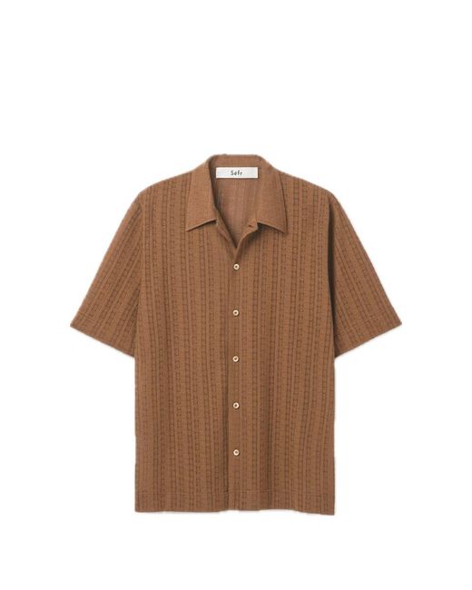 Séfr Brown Suneham Shirt for men