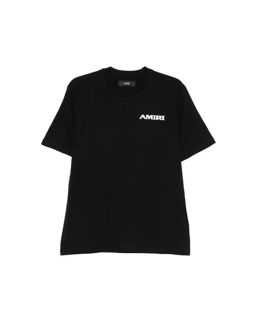 Amiri Black Cotton T-Shirt for men
