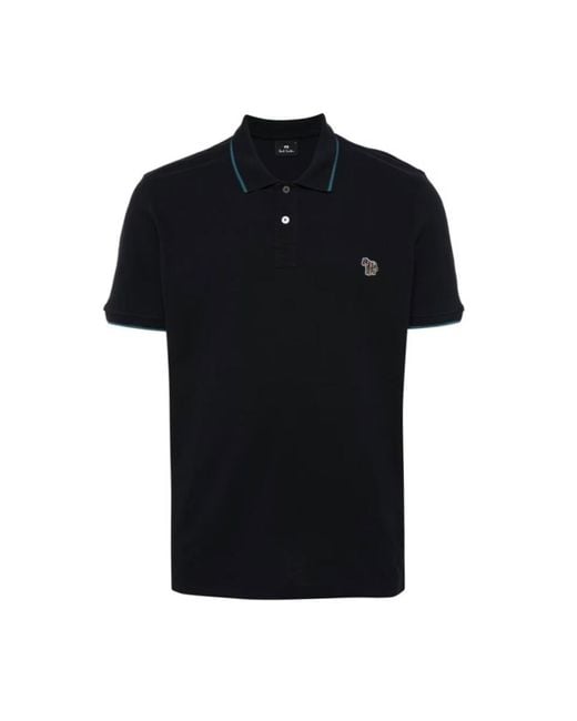 PS by Paul Smith Polo Shirt in Black for Men | Lyst