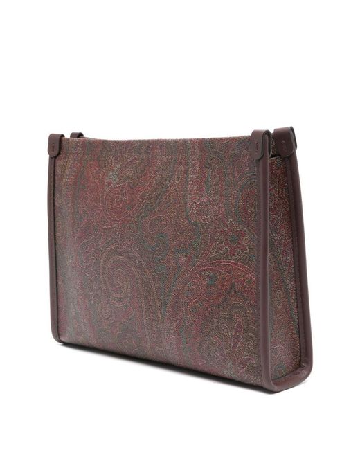 Etro Brown Essential Medium Pouch