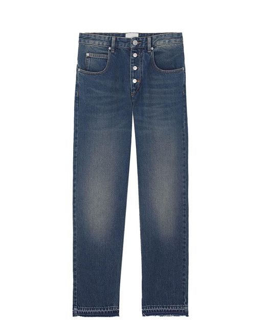 Isabel Marant Blue Jemina Slim-Fit Cropped Jeans