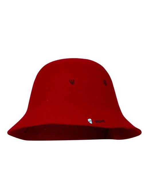 SUPERDUPER Red Wool Freya Hat for men