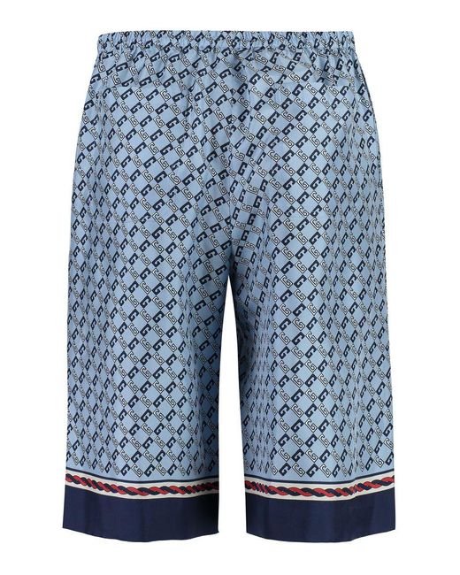 Gucci Blue gg Shorts for men