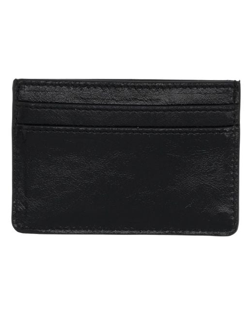 MARINE SERRE Black Card Holder With Logo