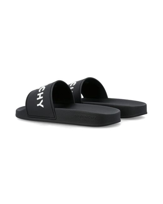 Givenchy Black Slide Flat Sandals