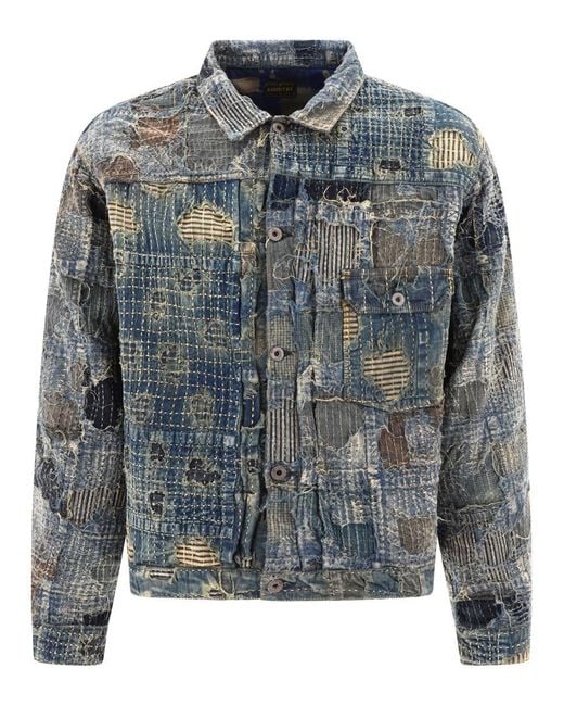 Kapital Gray "Boro Spring" Overshirt Jacket for men