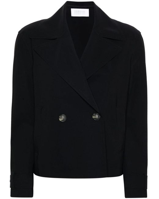 Harris Wharf London Black Double-Breasted Coat
