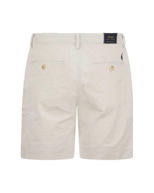 Polo Ralph Lauren White Stretch Classic Fit Chino Short for men