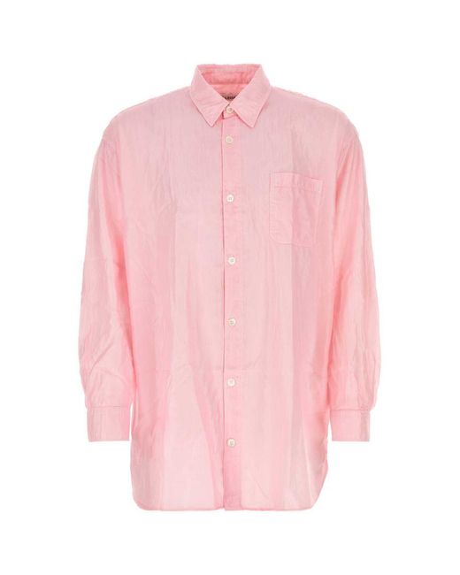 Our Legacy Pink Cotton Blend Darling Oversize Shirt for men