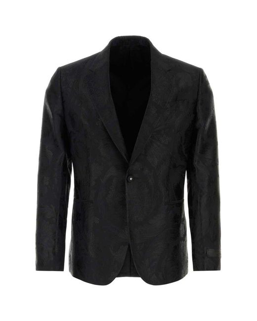 Versace Black Barocco Jaquard Blazer for men