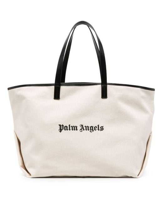 Palm Angels Natural Women Classic Logo Basic Tote