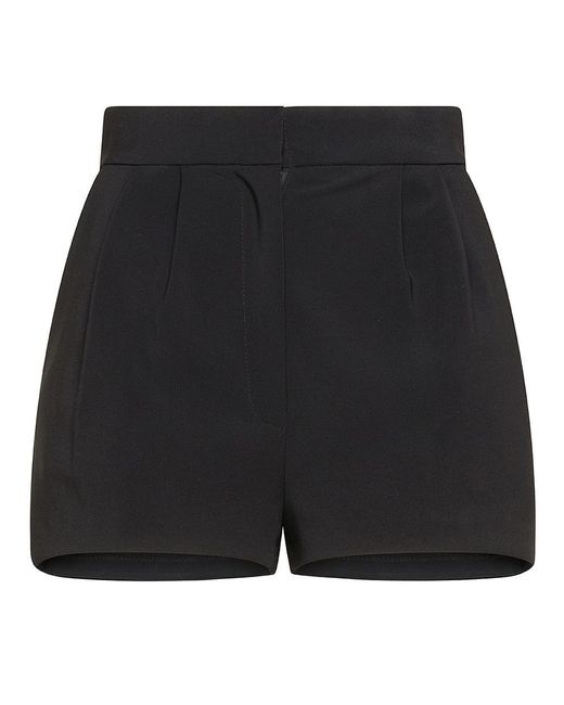 Elisabetta Franchi Black Stretch Shorts With Front Pleats
