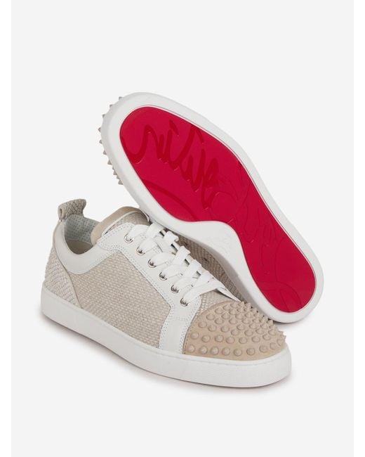 Christian Louboutin White Louis Junior Spikes Sneakers for men