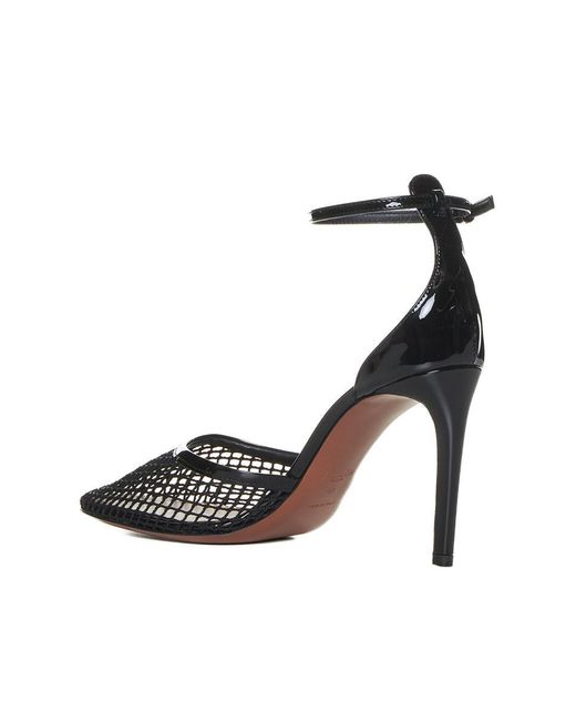 Alaïa Black Mesh And Patent Leather Pumps