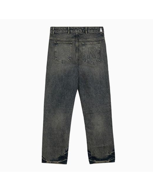 Represent Gray Washed-Effect Denim Jeans for men