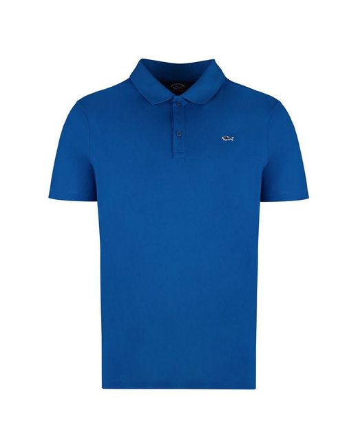 Paul & Shark Blue Cotton-Piqué Polo Shirt for men