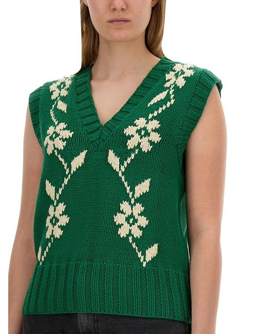 YMC Green Knitted Vest