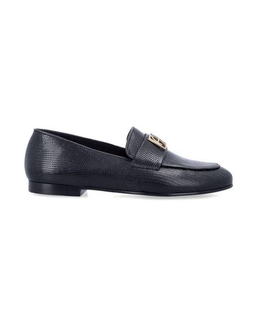 Anine Bing Women's Blue Corrine Monogram Loafers