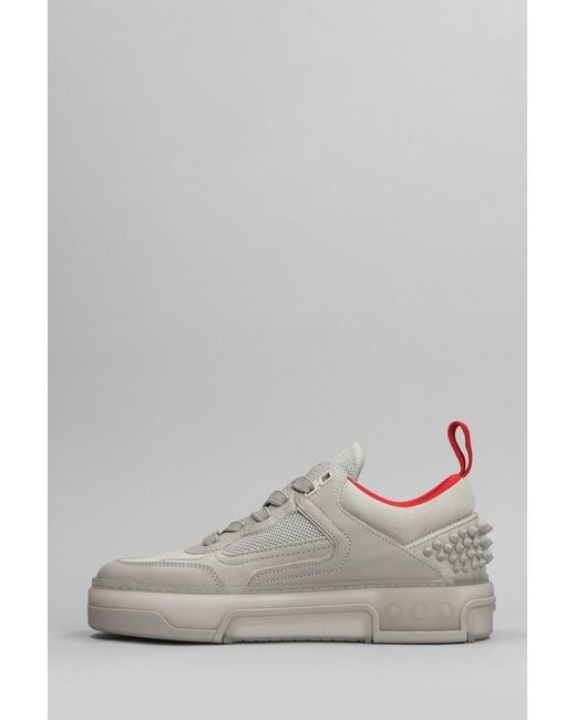 Christian Louboutin Natural Astroloubi Leather & Suede Sneaker