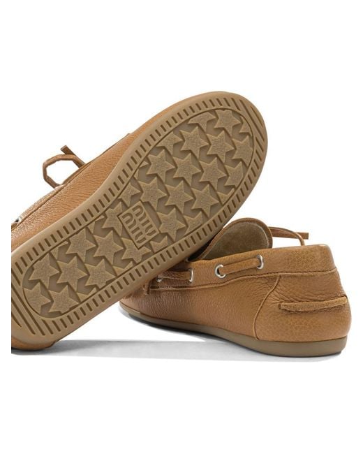 Miu Miu Brown Suede Lace Up Loafers