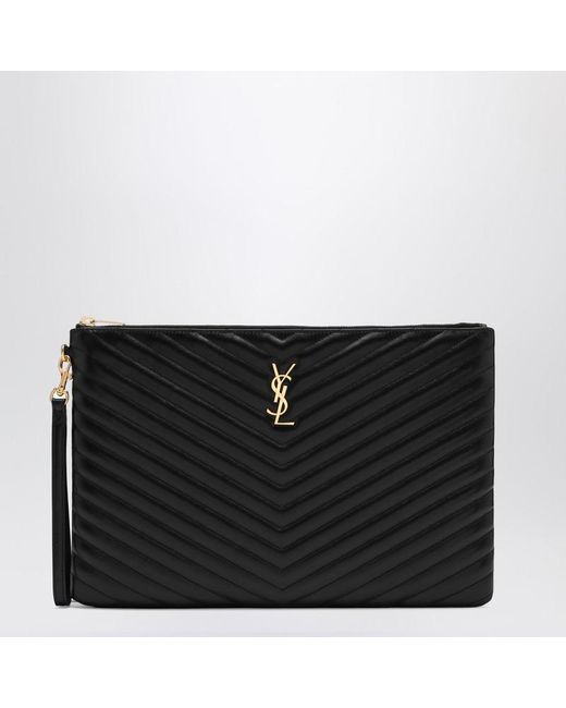 Saint Laurent Black Cassandre Document Holder