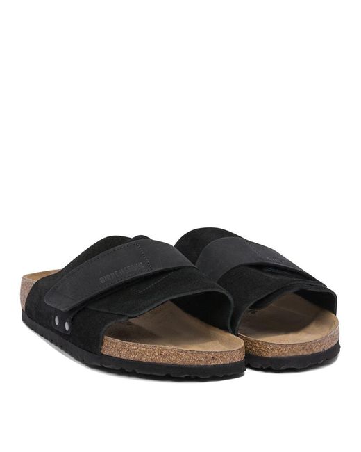 Birkenstock Black "Kyoto" Slides for men