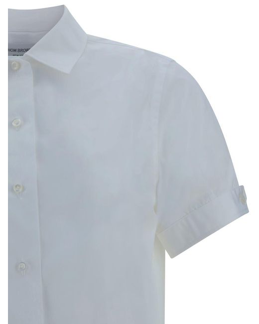 Thom Browne White Bowling Shirt