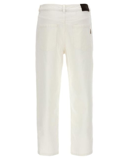 Brunello Cucinelli White 'Baggy' Jeans