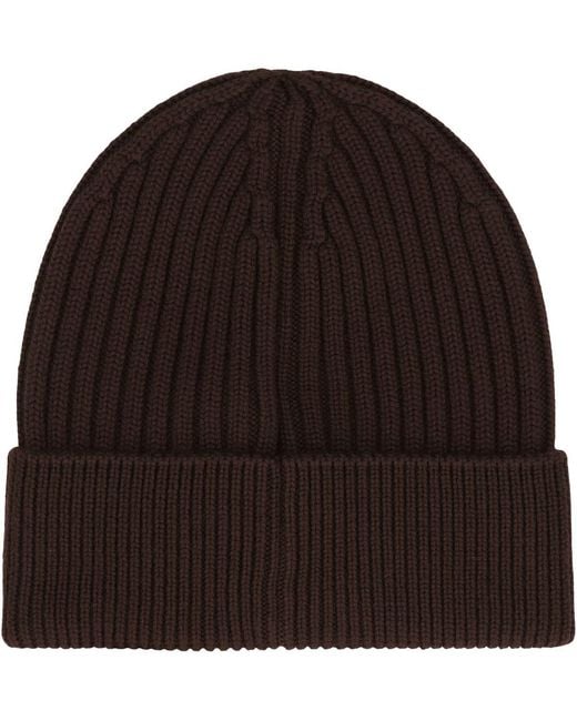 Moncler Black Beanie Hat for men