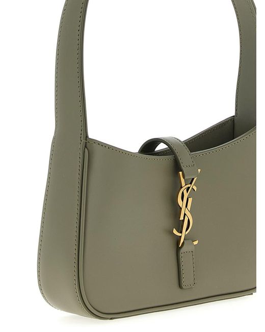 Saint Laurent Green 'hobo Le 5 À 7' Mini Handbag