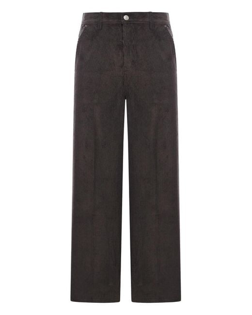 AMI Gray Cotton Trousers for men