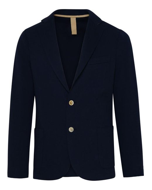 Eleventy Blue Navy Cotton Blend Blazer Jacket for men